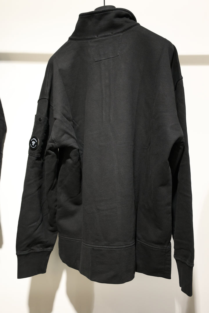Sweatshirts Polo Collar Brushed Emerized Diagonal Flee HalfZip - col 999