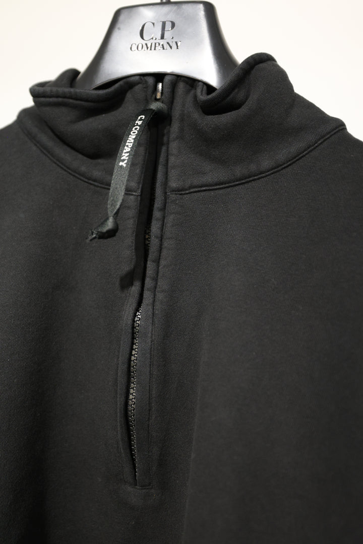 Sweatshirts Polo Collar Brushed Emerized Diagonal Flee HalfZip - col 999