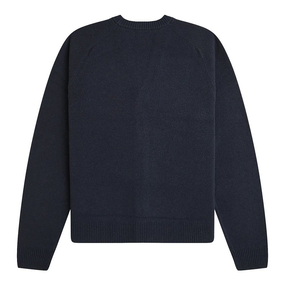Saddle sleeve cardigan / navy
