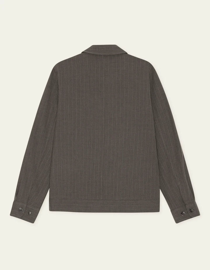 Pinstripe Coach Jacket - Bag Brown