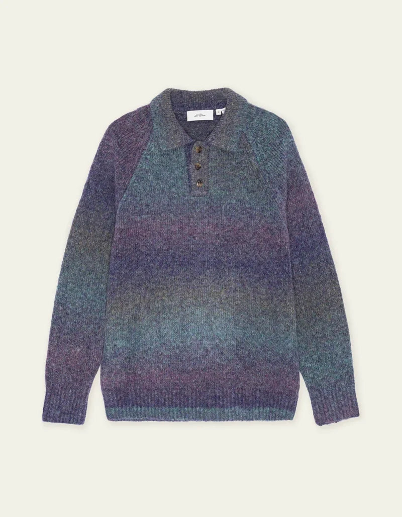 Gradient Knitted Polo - Purple