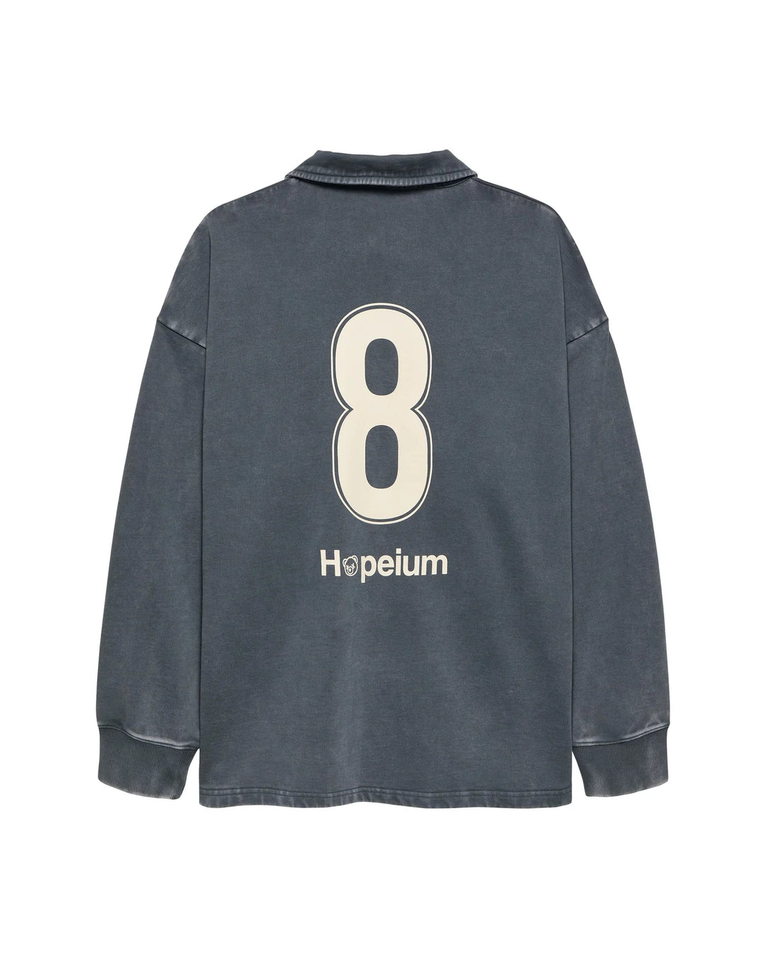 Sudadera tipo polo de fútbol Gandhi / gris lavado