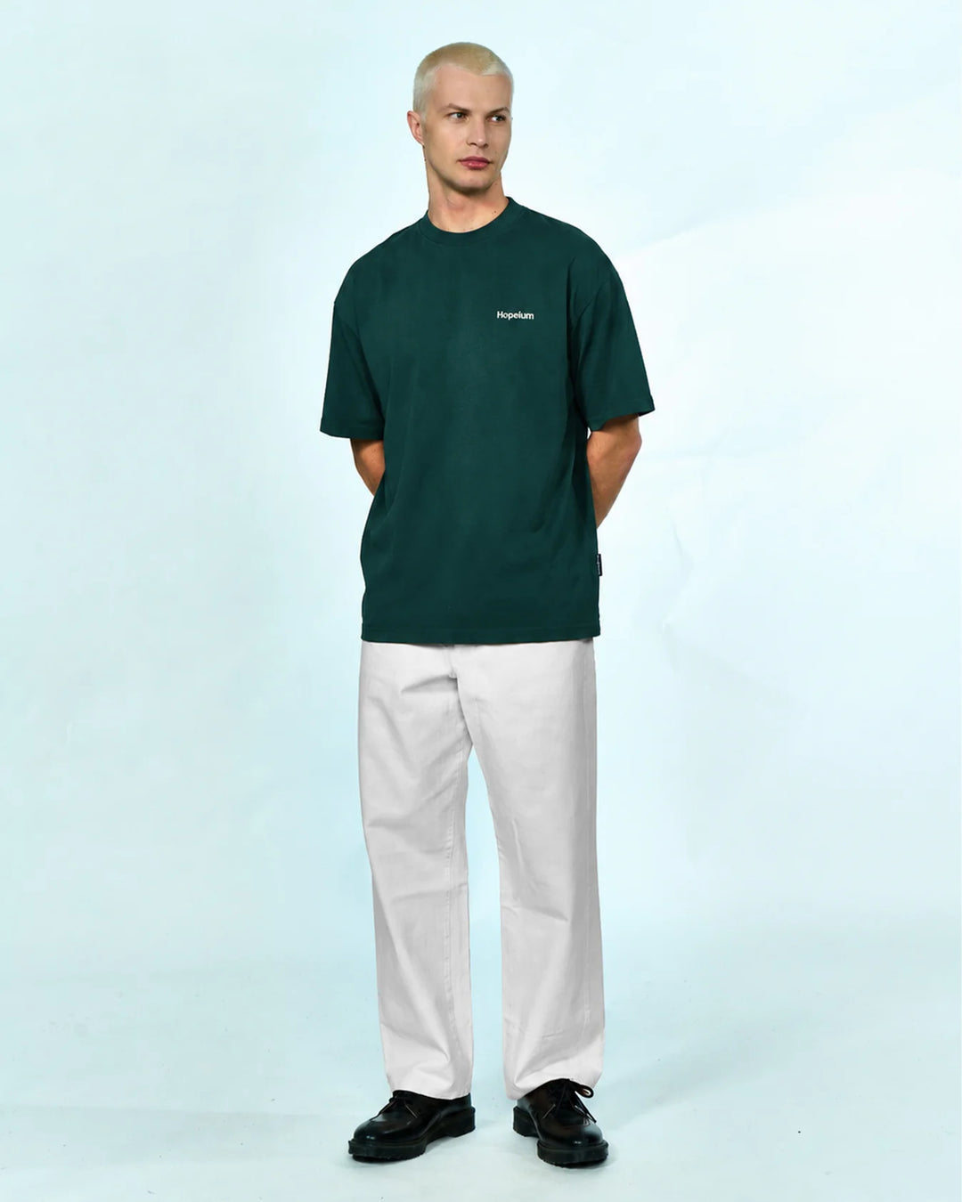 T-shirt met logo / marineblauw