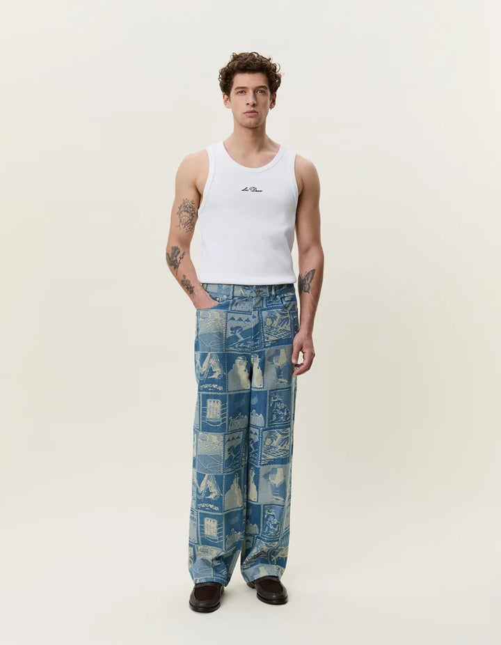 Roi Stamp Jacquard Jeans
