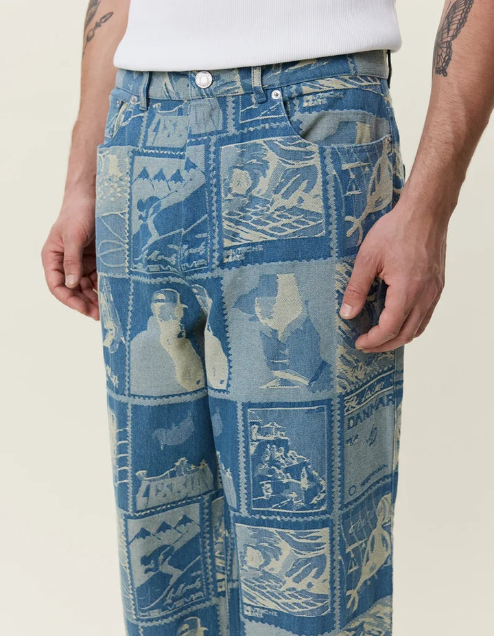 Roi Stamp Jacquard Jeans