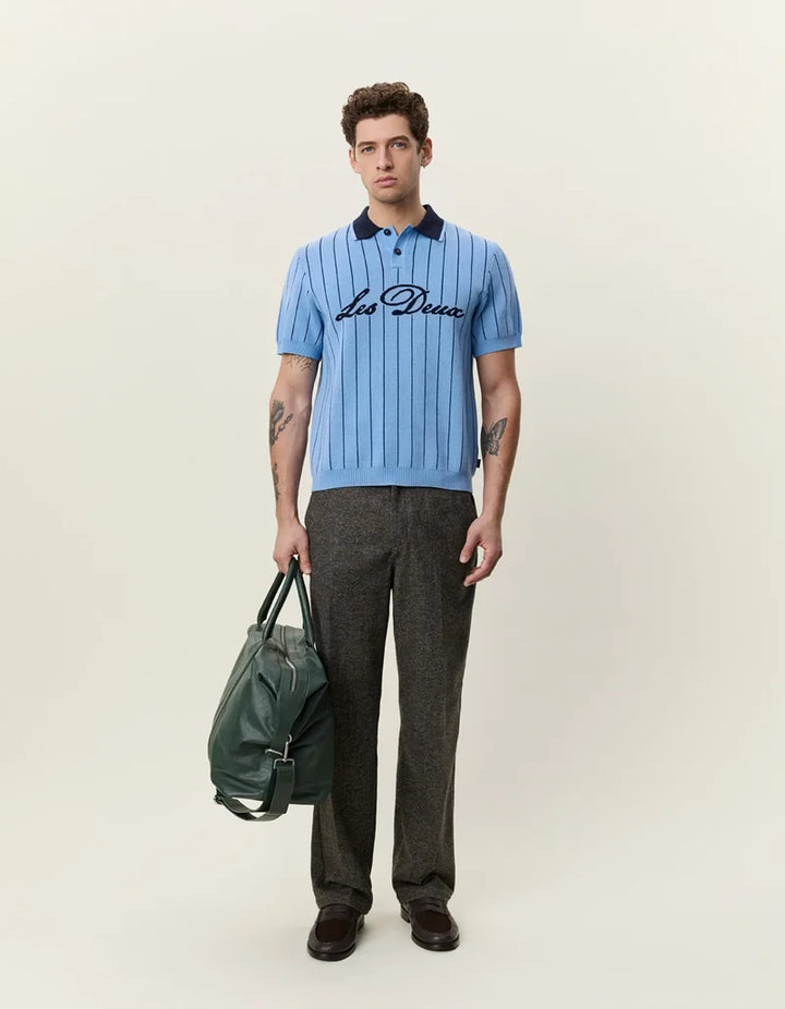 Gebreide poloshirt met krijtstreep - Allure