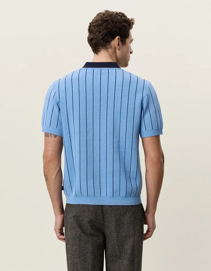 Gebreide poloshirt met krijtstreep - Allure