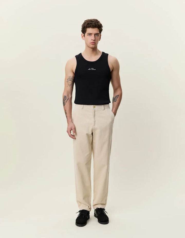 Pantalón de pana de corte tapered - marfil