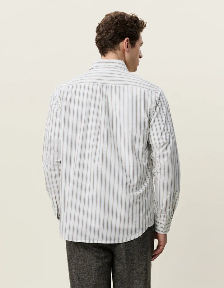 Stripe Poplin Shirt - Light Ivory