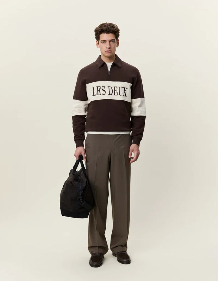 Sweatshirt met rits Rugby - Mole Brown