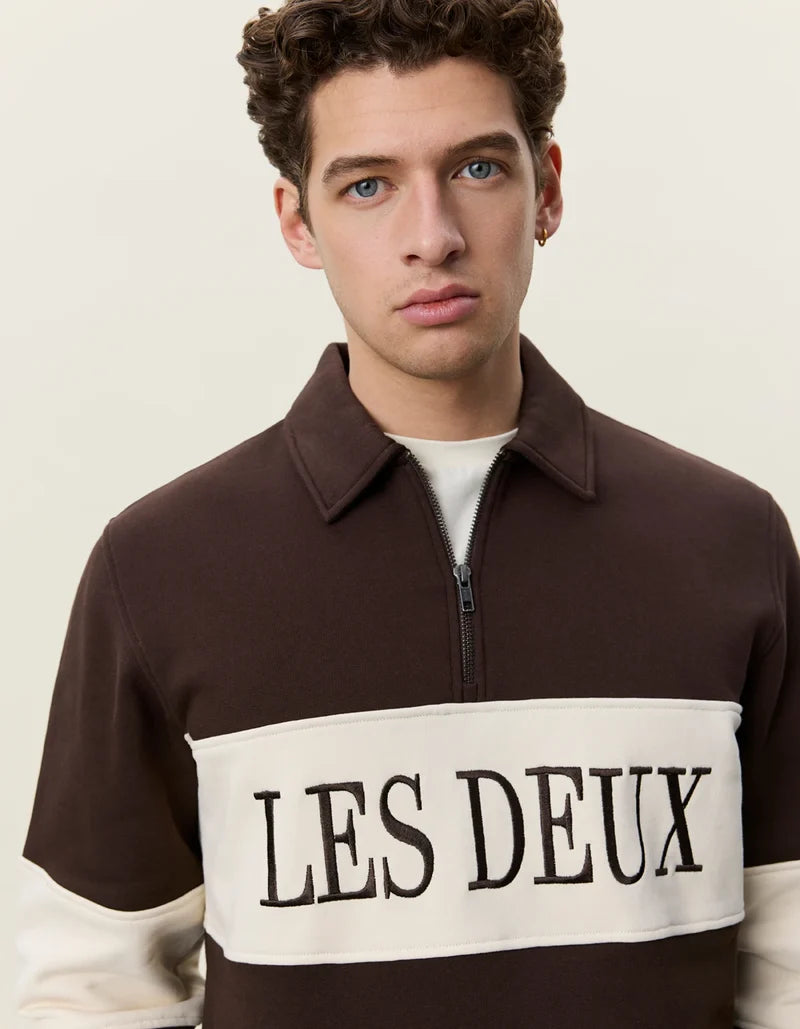 Sweatshirt met rits Rugby - Mole Brown