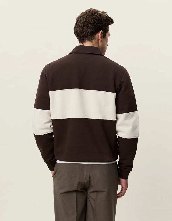 Sweatshirt met rits Rugby - Mole Brown