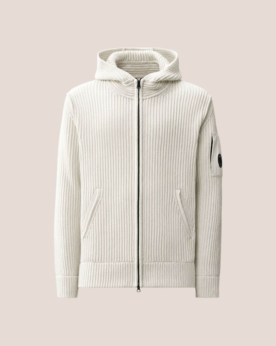 Knitwear cardigan lambswool GRS / off White mela ( col M13 )