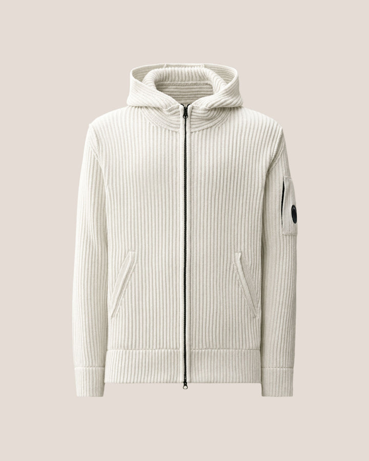 Knitwear cardigan lambswool GRS / off White mela ( col M13 )