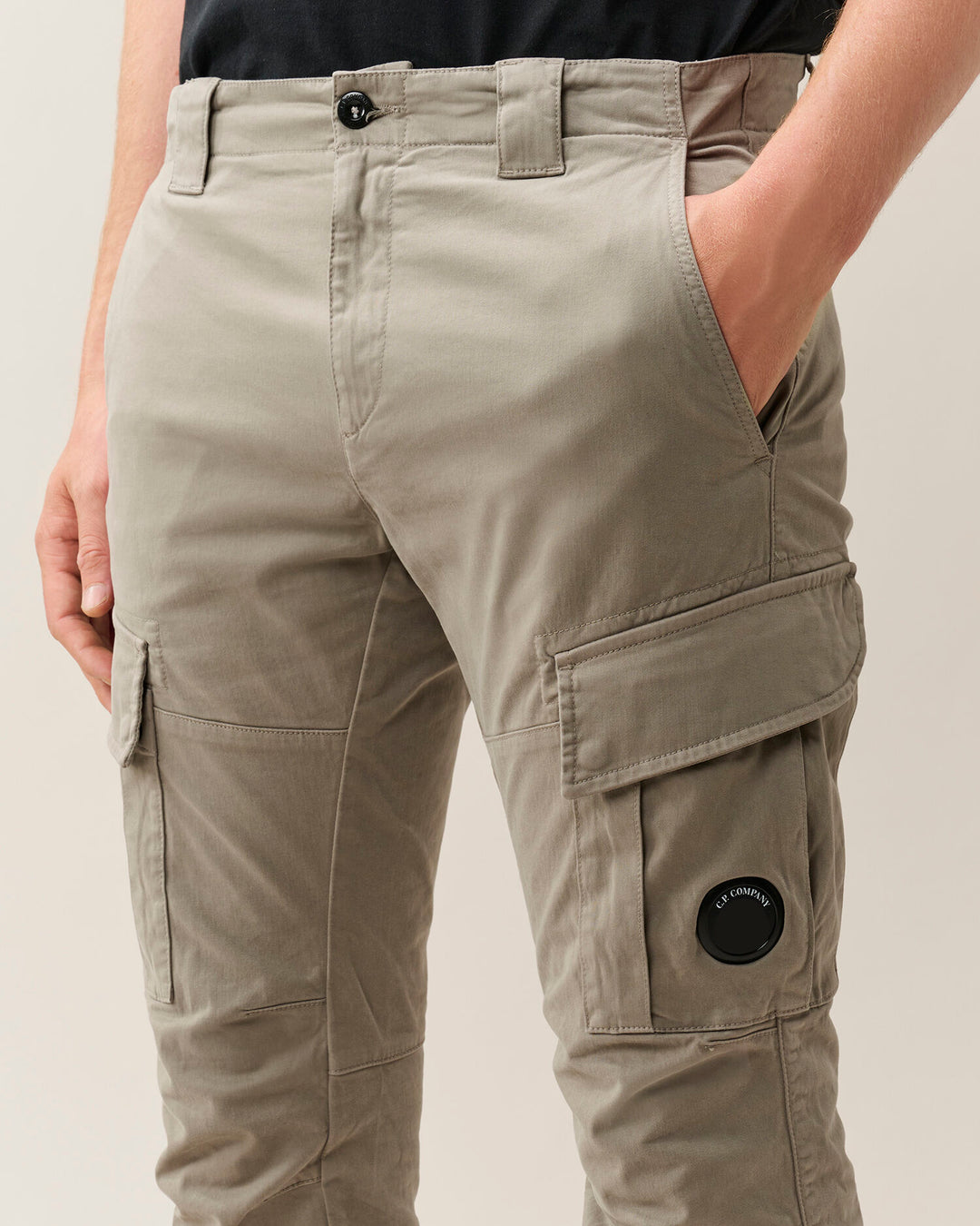 Cargo Pant Stretch Satin - Beige Col328