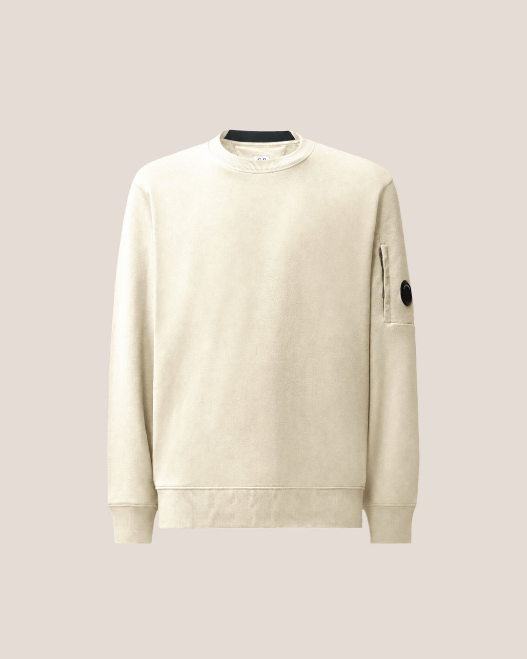Sweatshirts crew neck diagonal raised fleece / beige ( col 120 )