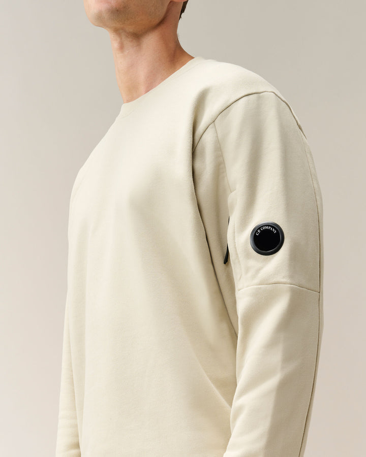 Sweatshirts crew neck diagonal raised fleece / beige ( col 120 )