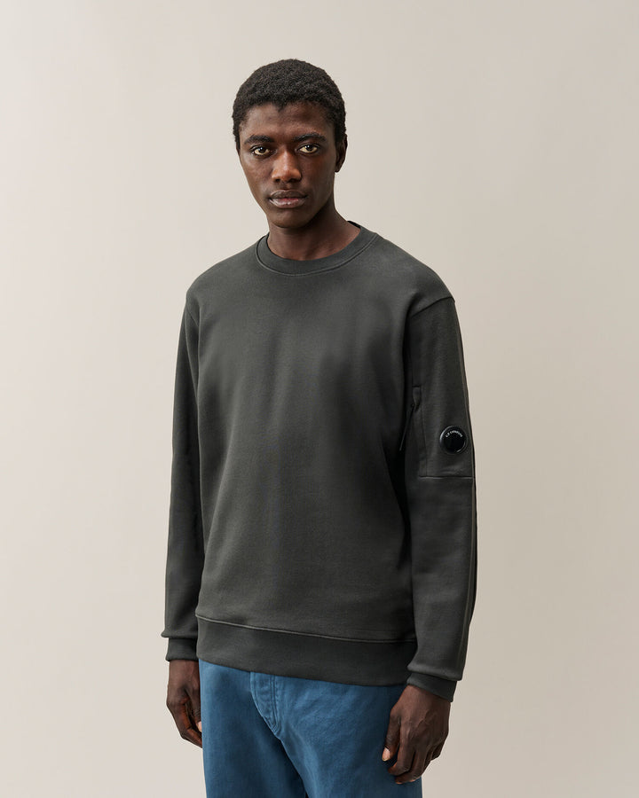Sweatshirts crew neck diagonal raised fleece / gris ( col 985 )