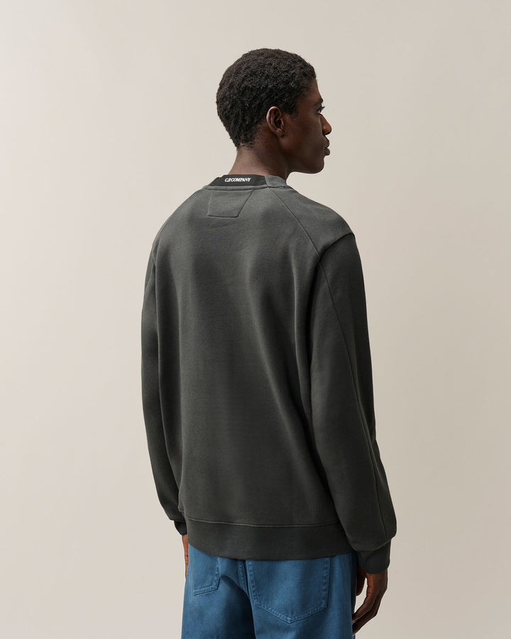 Sweatshirts crew neck diagonal raised fleece / gris ( col 985 )