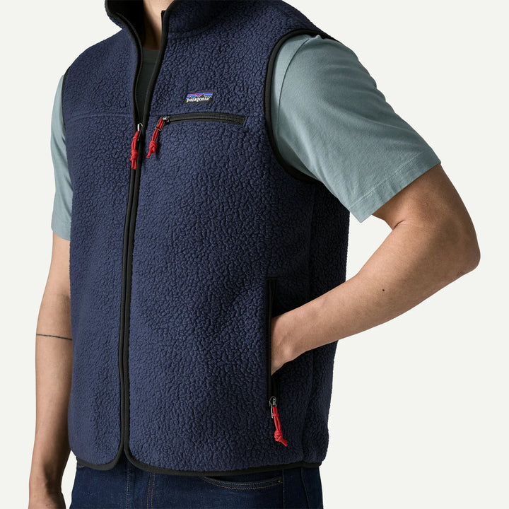Ms retro pile veste - navy