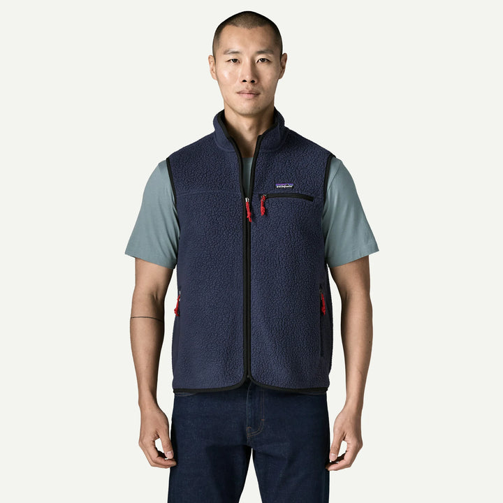 Ms retro pile veste - navy