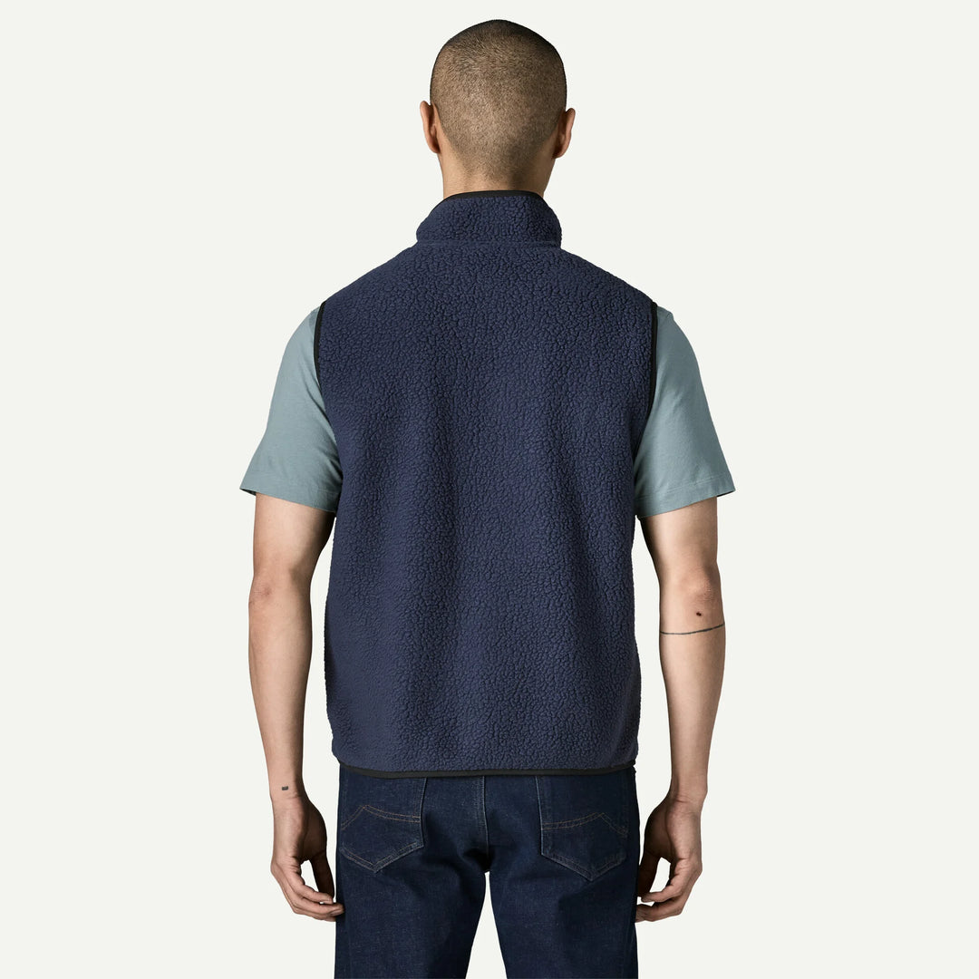 Ms retro pile veste - navy