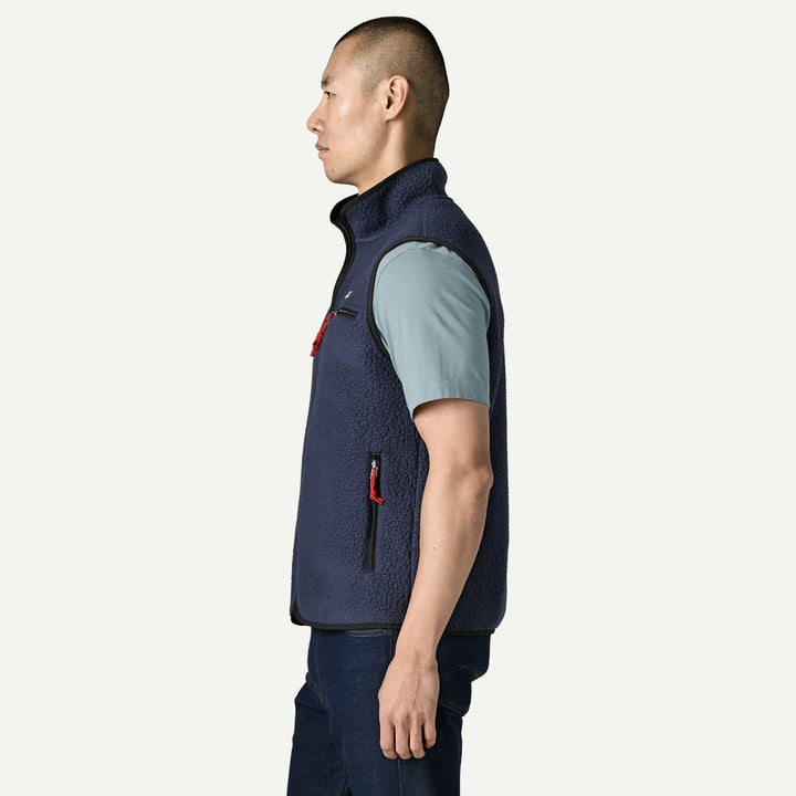 Ms retro pile veste - navy