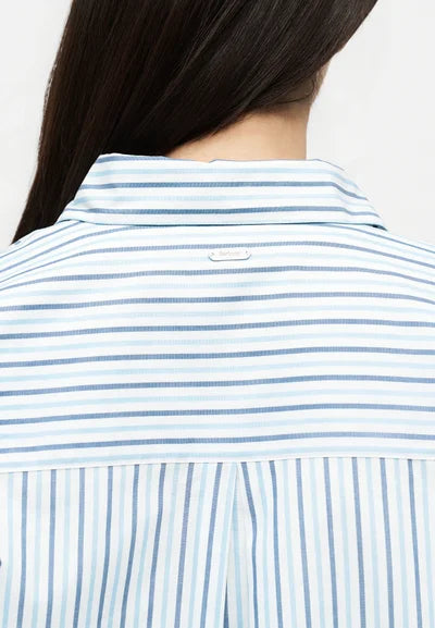 Barbour Polly striped shirt - chambray stripe