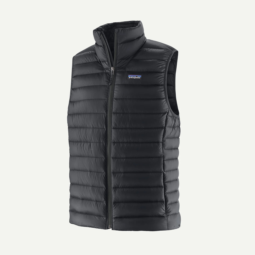 M’s down sweater vest - black