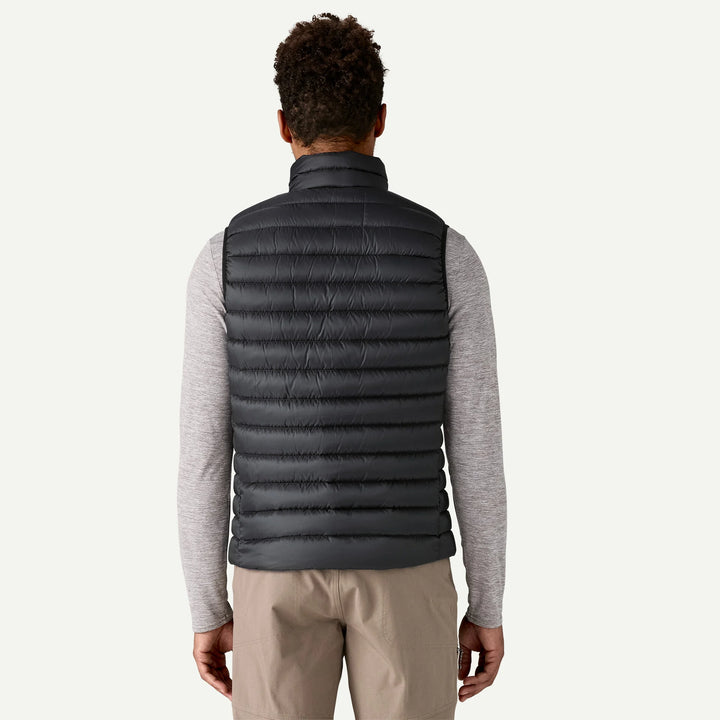 M’s down sweater vest - black