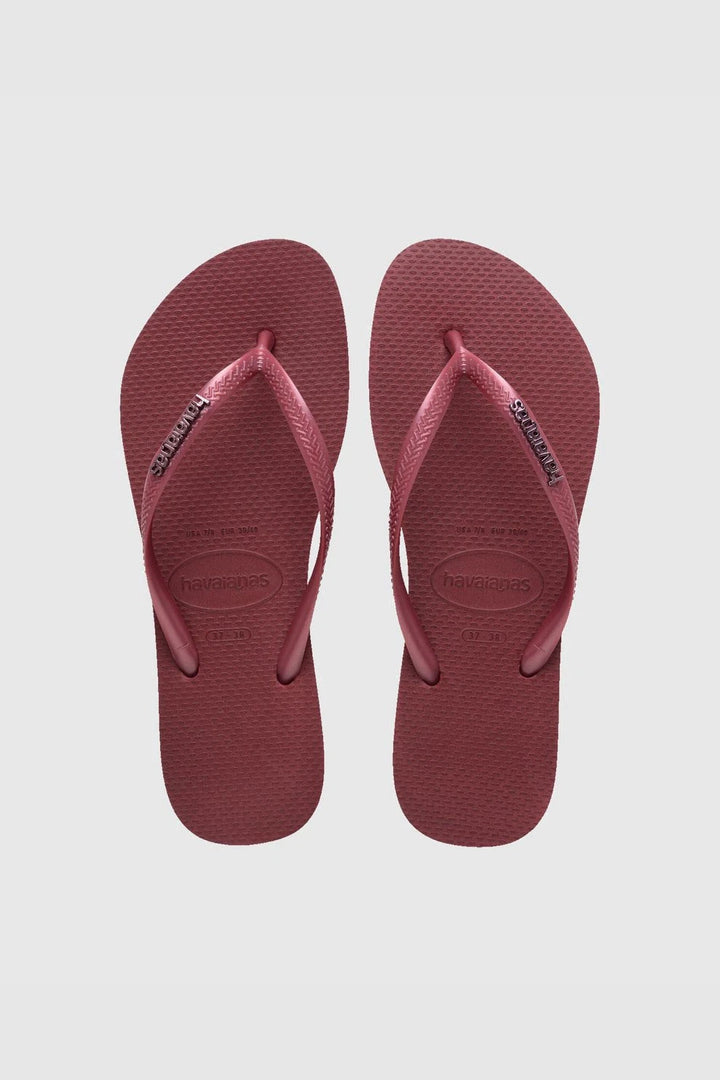 Slim Logo Metallic - Amaranto