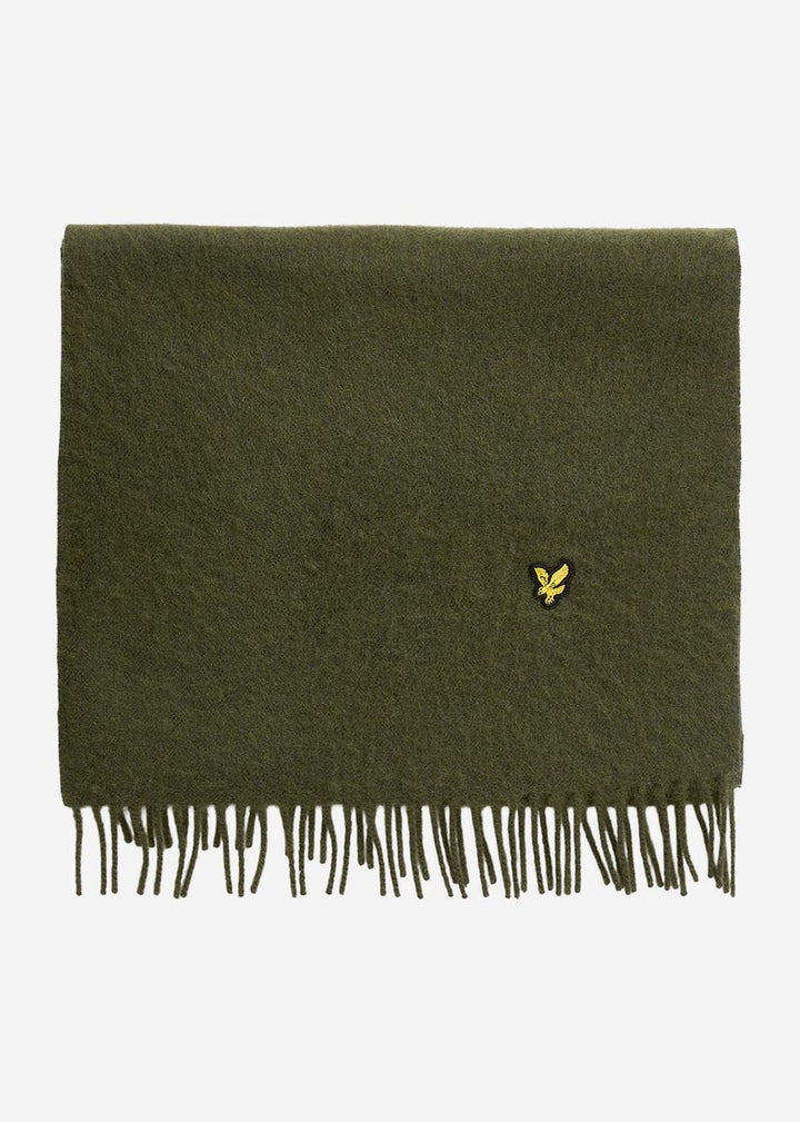 Plain lambswool scarf - deep depths