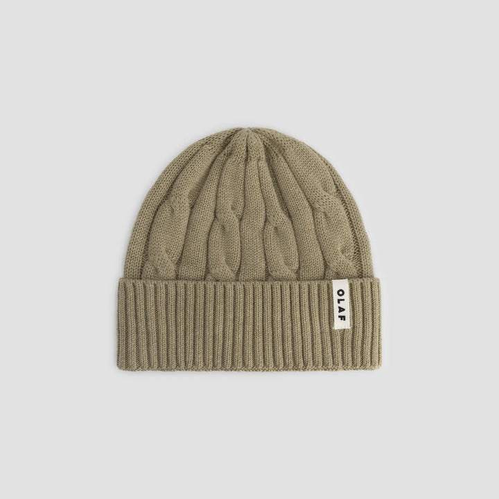 Wool Cable Knitted Beanie - Treehouse