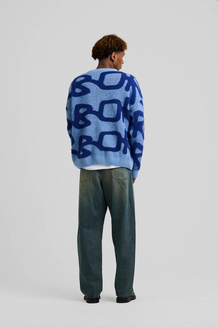 Big Logo Arbor Alpaca Knit - Blue