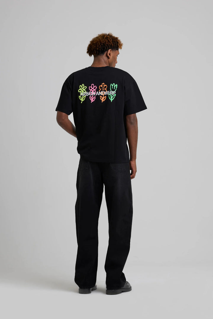 Pixel Flower Black