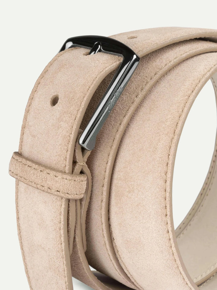 Cinturón de ante - Beige claro
