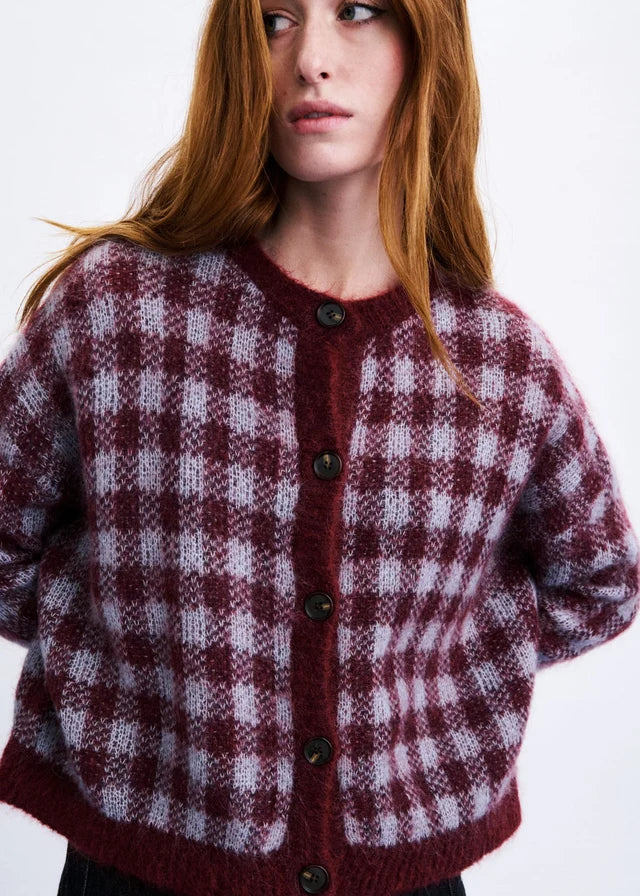 Cardigan aomori / bordeaux