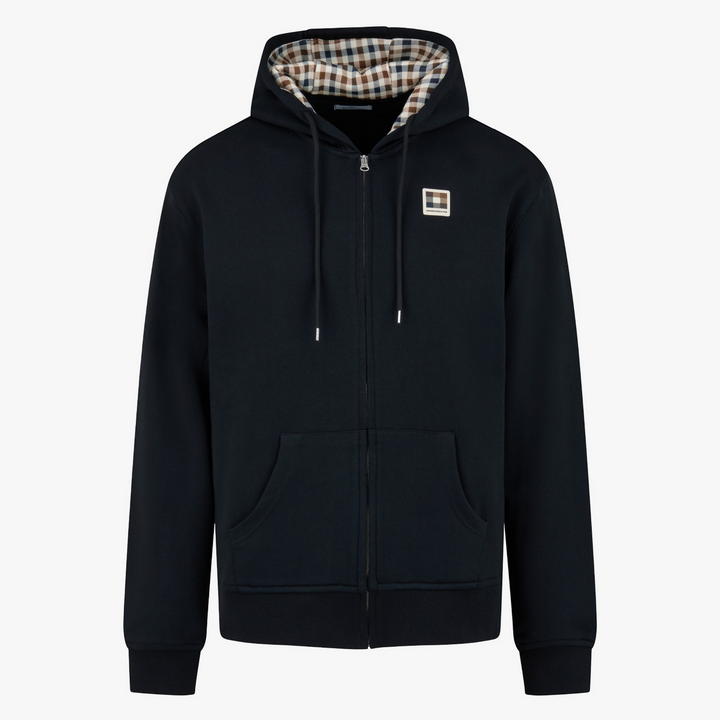 Active Badge Full Zip Hoodie – Sweat zippé homme noir