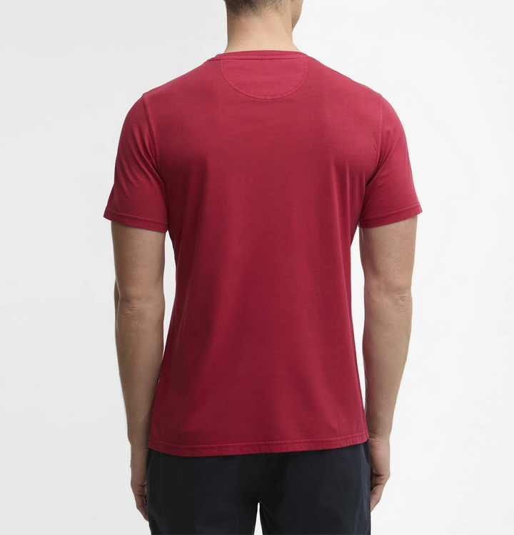 Barbour washed tartan t-shirt - washed red