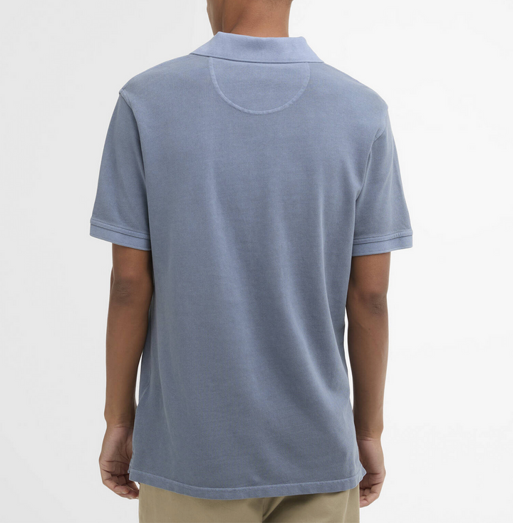 Washed Tartan Tailored Piqué Polo – Polo homme Washed blue