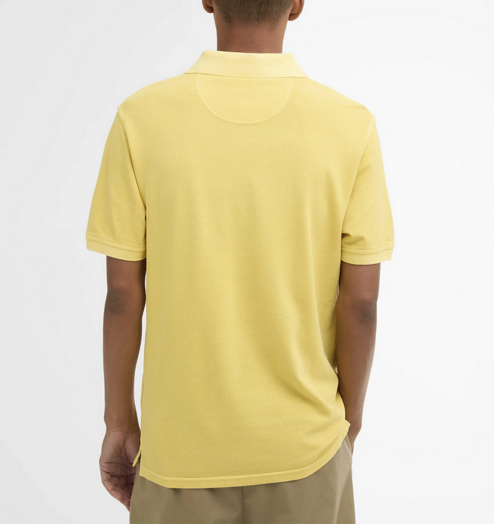 Washed Tartan Tailored Piqué Polo – Polo homme Washed yellow