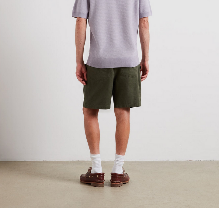 Short Farah Swinton Drawstring Herringbone – Rosemary