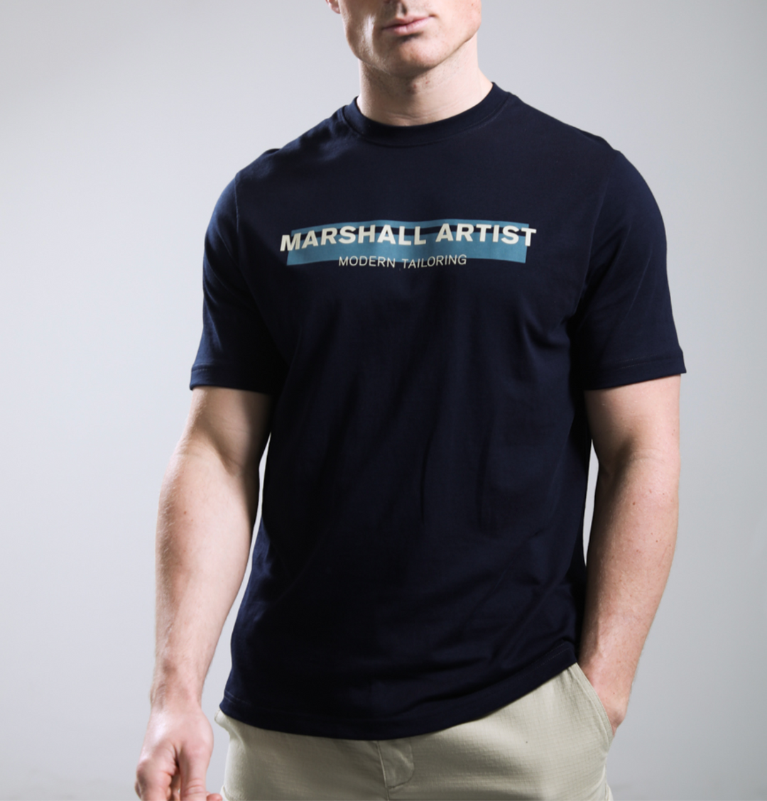 T-shirt Marshall Artist Seafield Logo – Navy