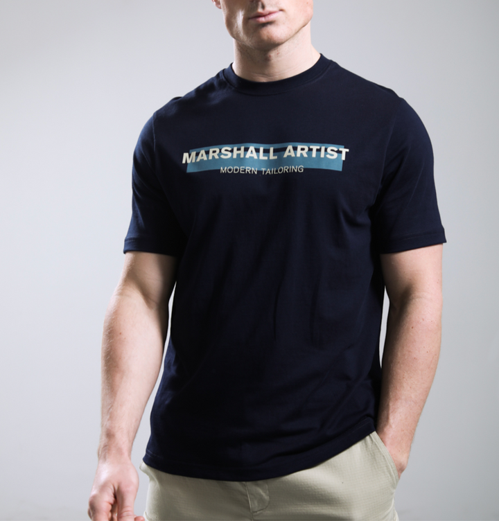 T-shirt Marshall Artist Seafield Logo – Navy