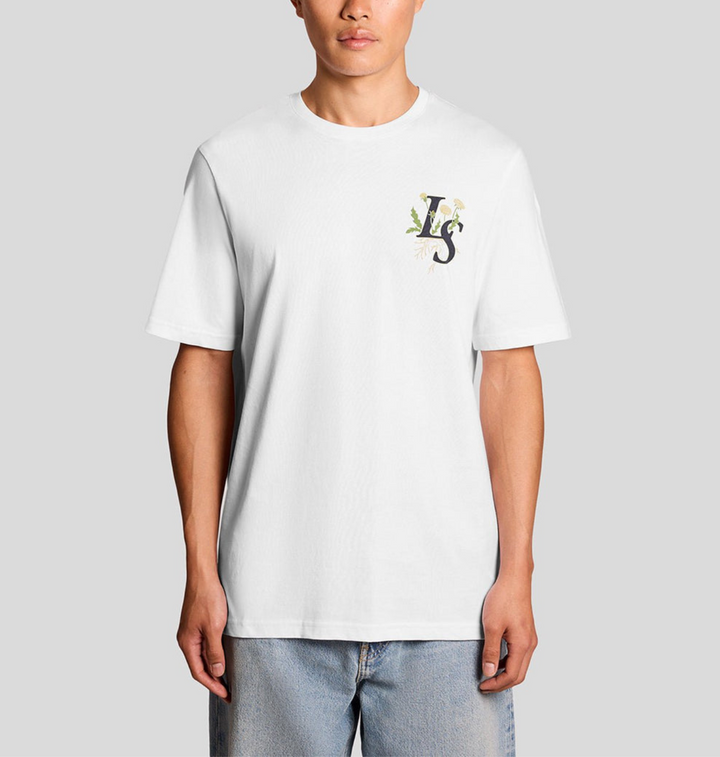 Dandelion script graphic t-shirt - white