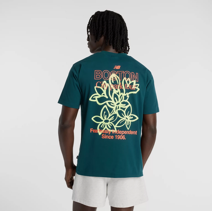 T-shirt New Balance Boston City Run – Green