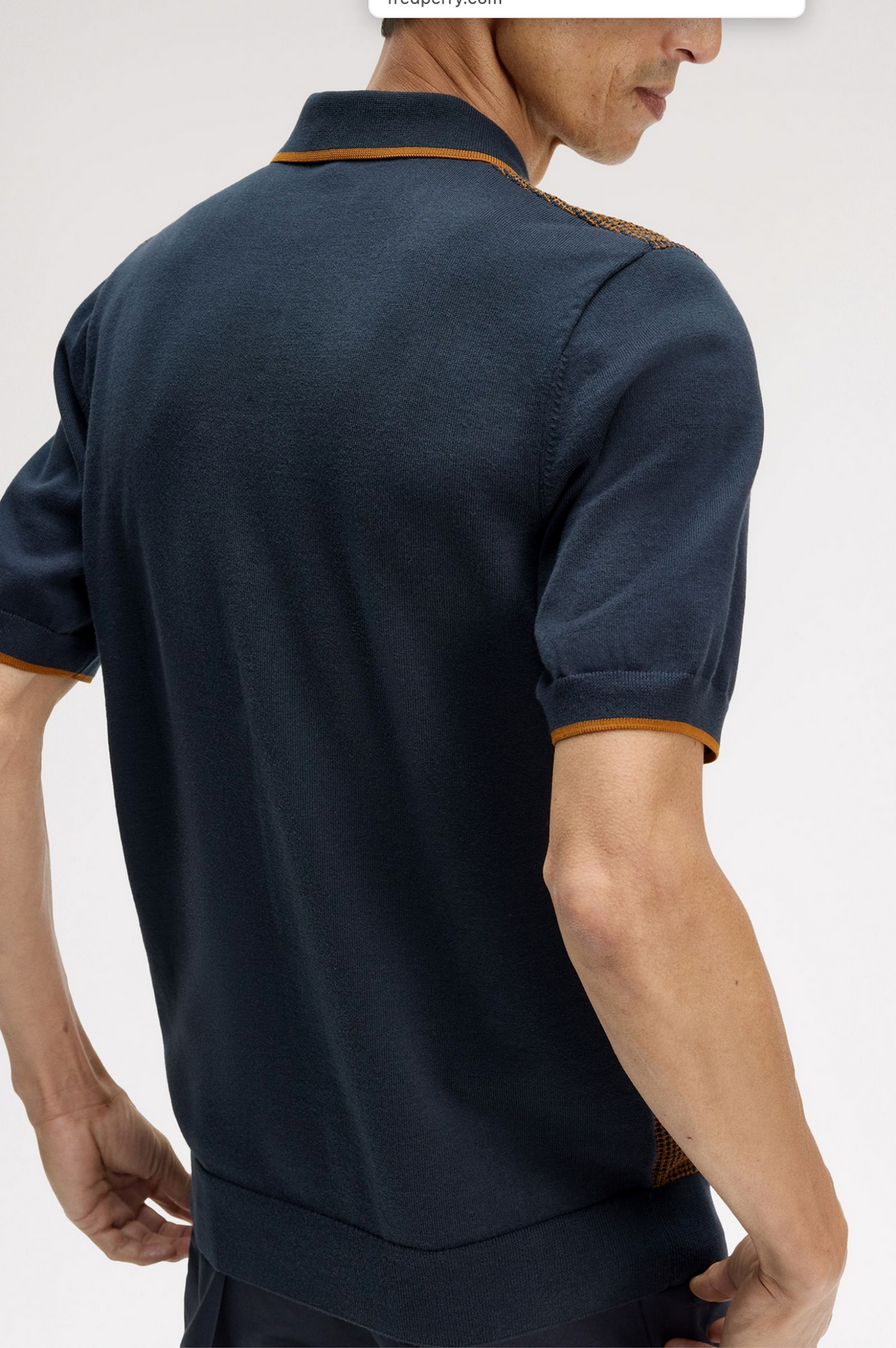 Chemise tricotée Fred Perry Tonic Waffle – Navy