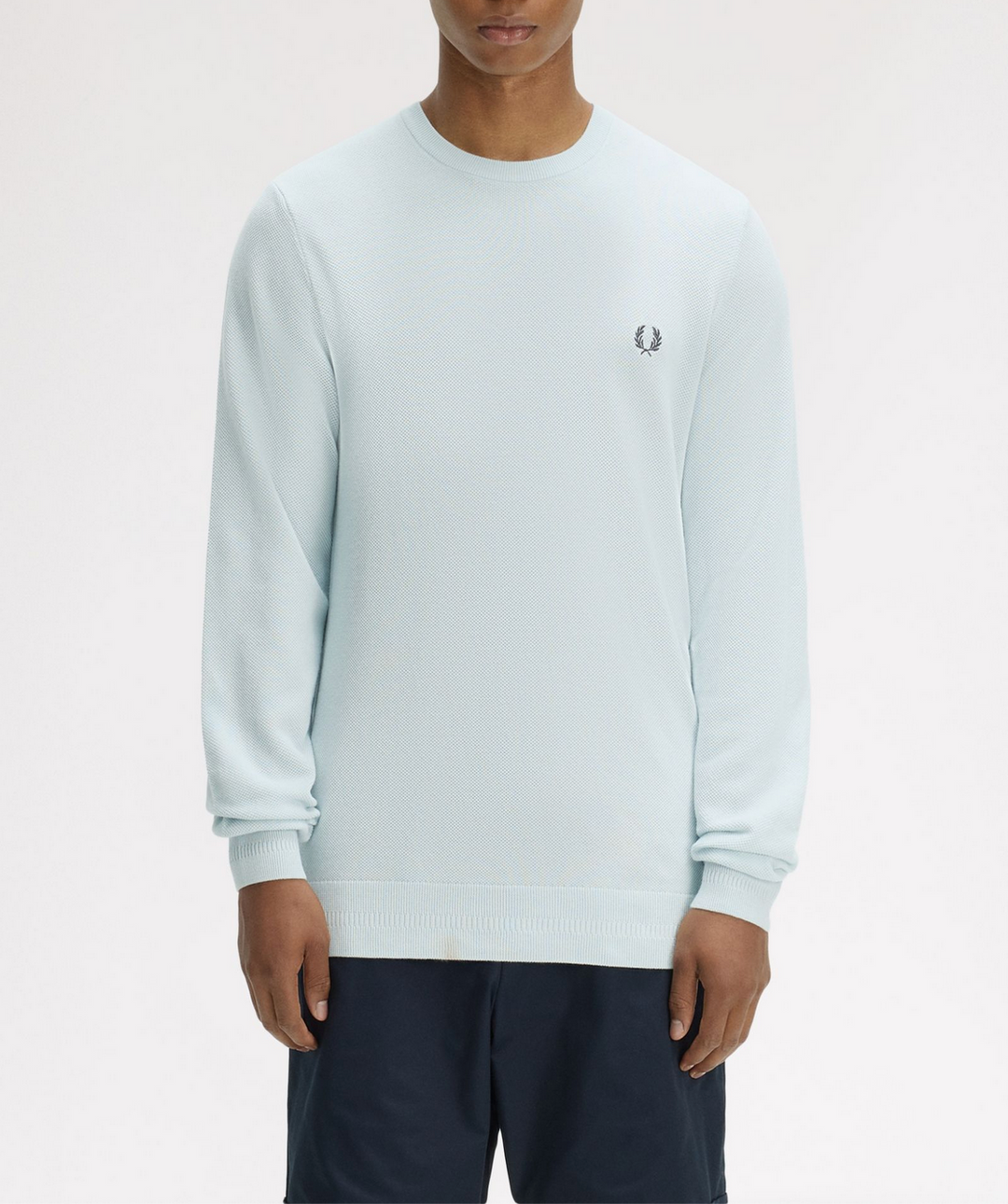 Pull Fred Perry Piqué Stitch Jumper – Light Ice