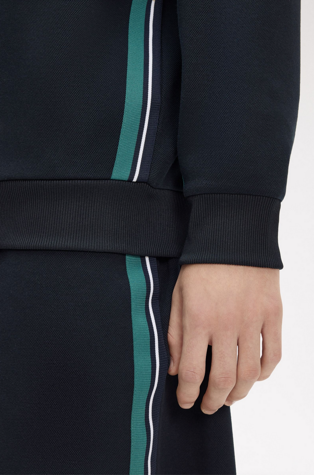 Stripe tape track jacket - navy