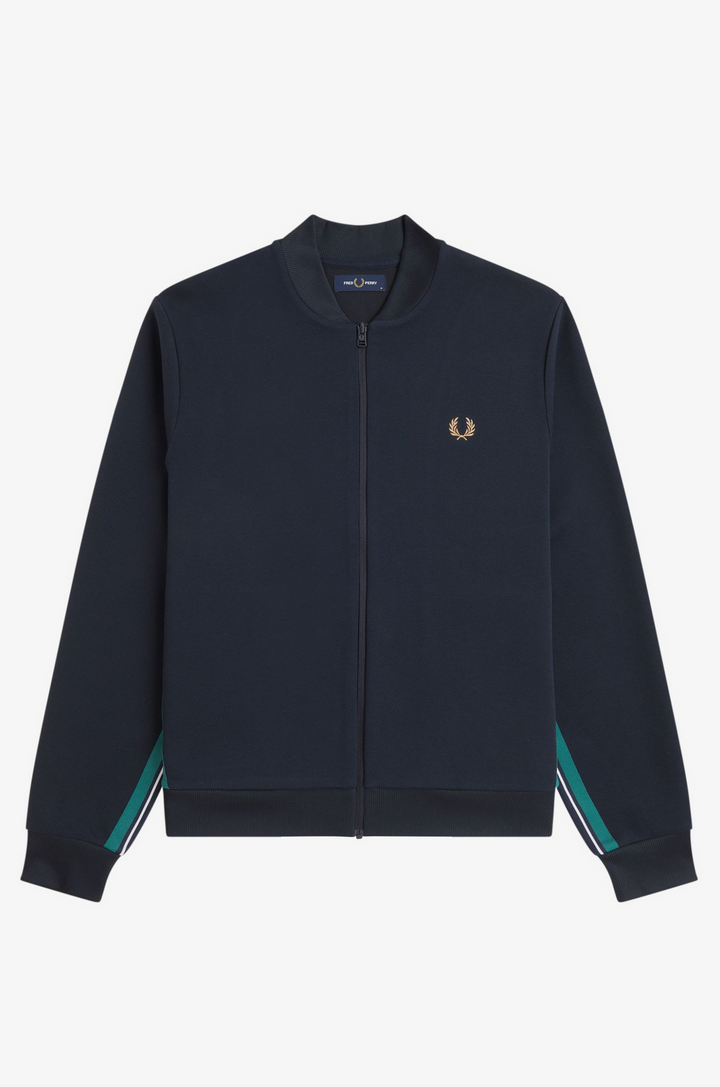 Stripe tape track jacket - navy